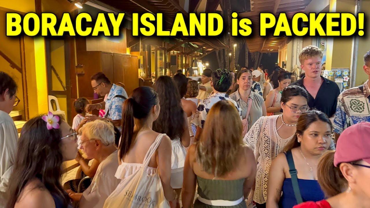 BORACAY AT NIGHT During Holy Week 🇵🇭 Philippines Island PACKED with Tourists!