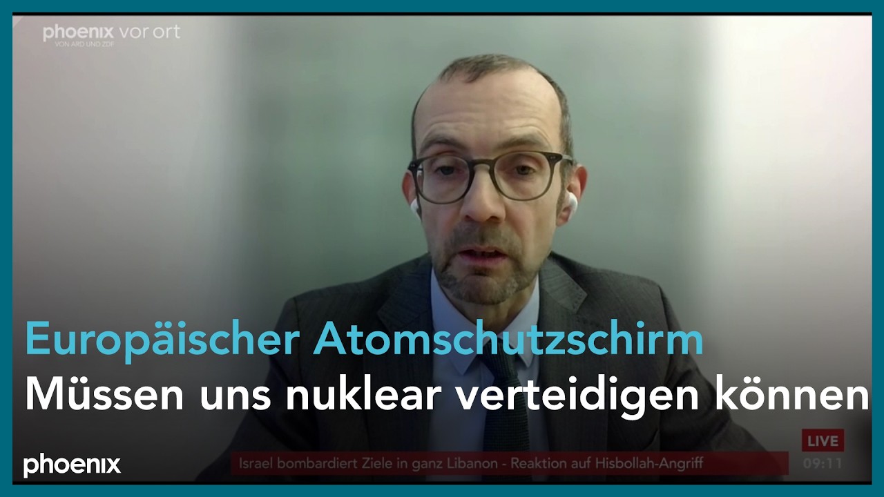phoenix tagesgespräch mit Thomas Röwekamp über einen europäischen Atomschutzschirm am 02.03.26