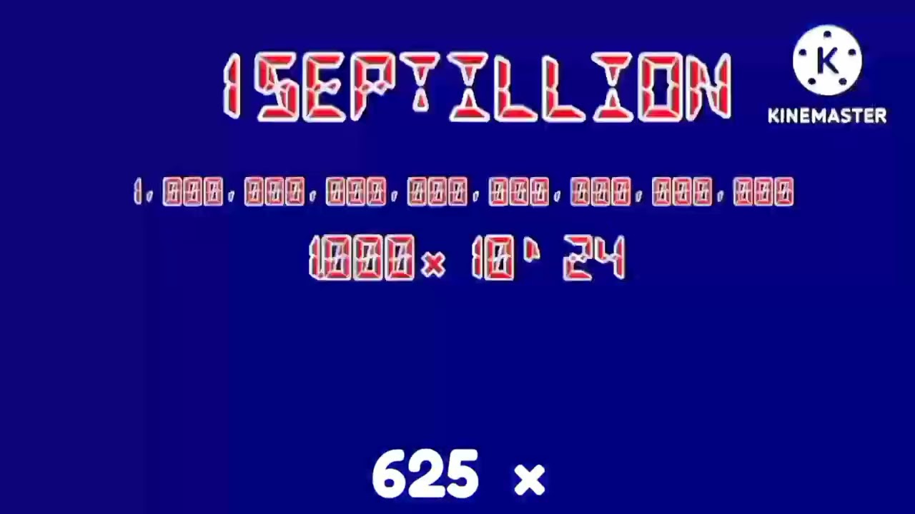 Numbers 0 to 1 Septillion, but the speed is limit to 6.1 billion