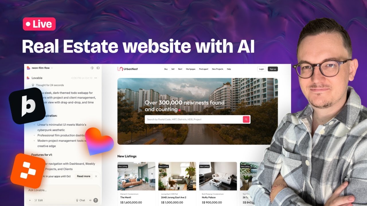 Can AI build a Real Estate listing website like WordPress? (Live)