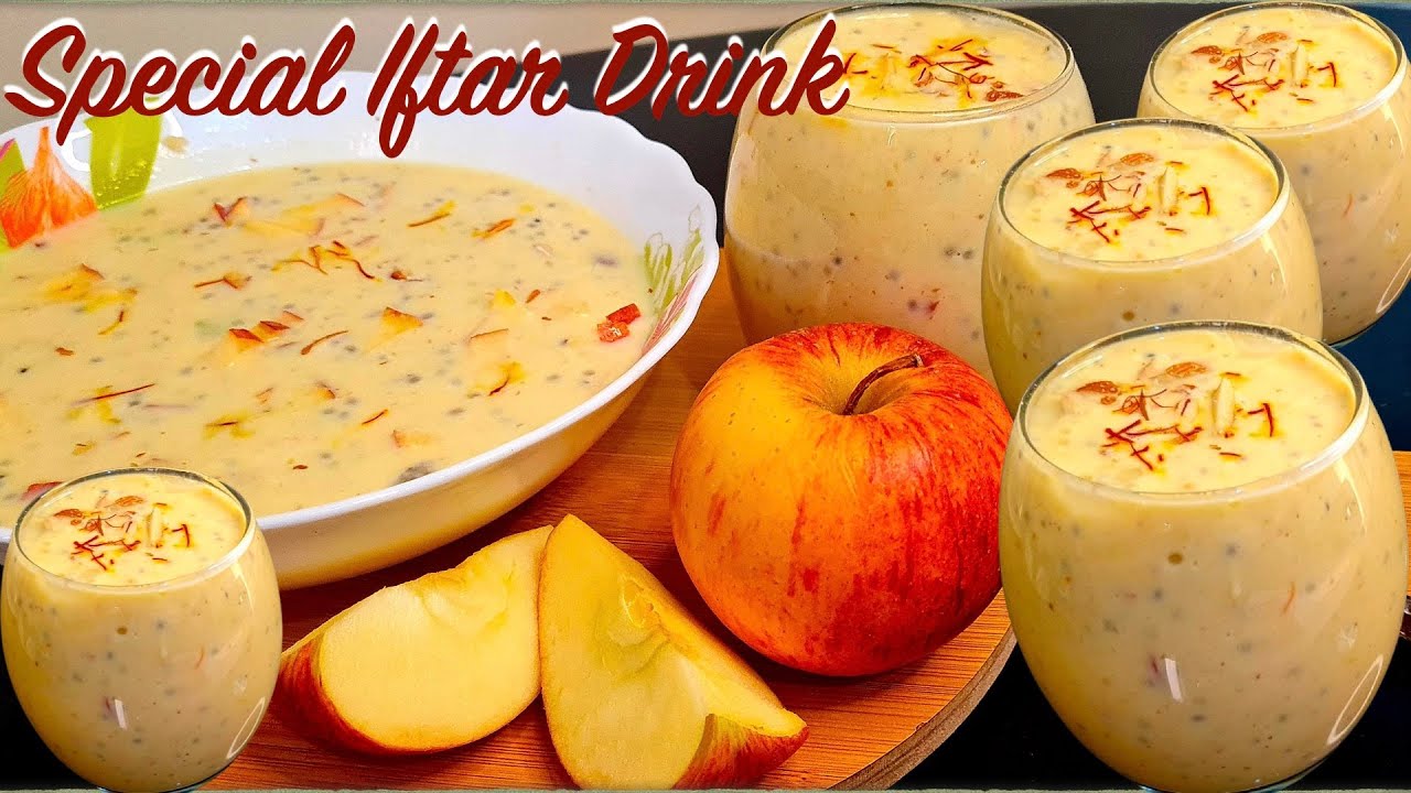 Refreshing Apple Chia Seeds Drink For Iftar Ramadan Special | Healthy Summer Drink with Chia Seeds