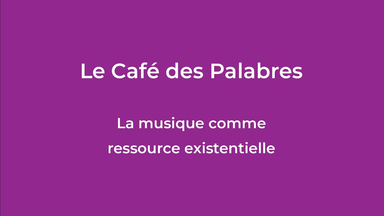 Conférence : « La musique comme ressource existentielle. »