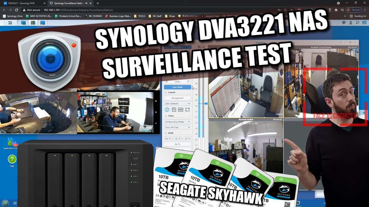 Synology DVA3221 NVR AI Surveillance Test and Bandwidth Stress Test