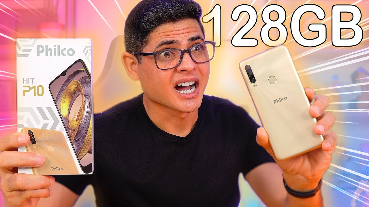 Um Smartphone BARATO com 128GB no BRASIL? Esse PHILCO HIT P10 é bom? Unboxing e Impressões