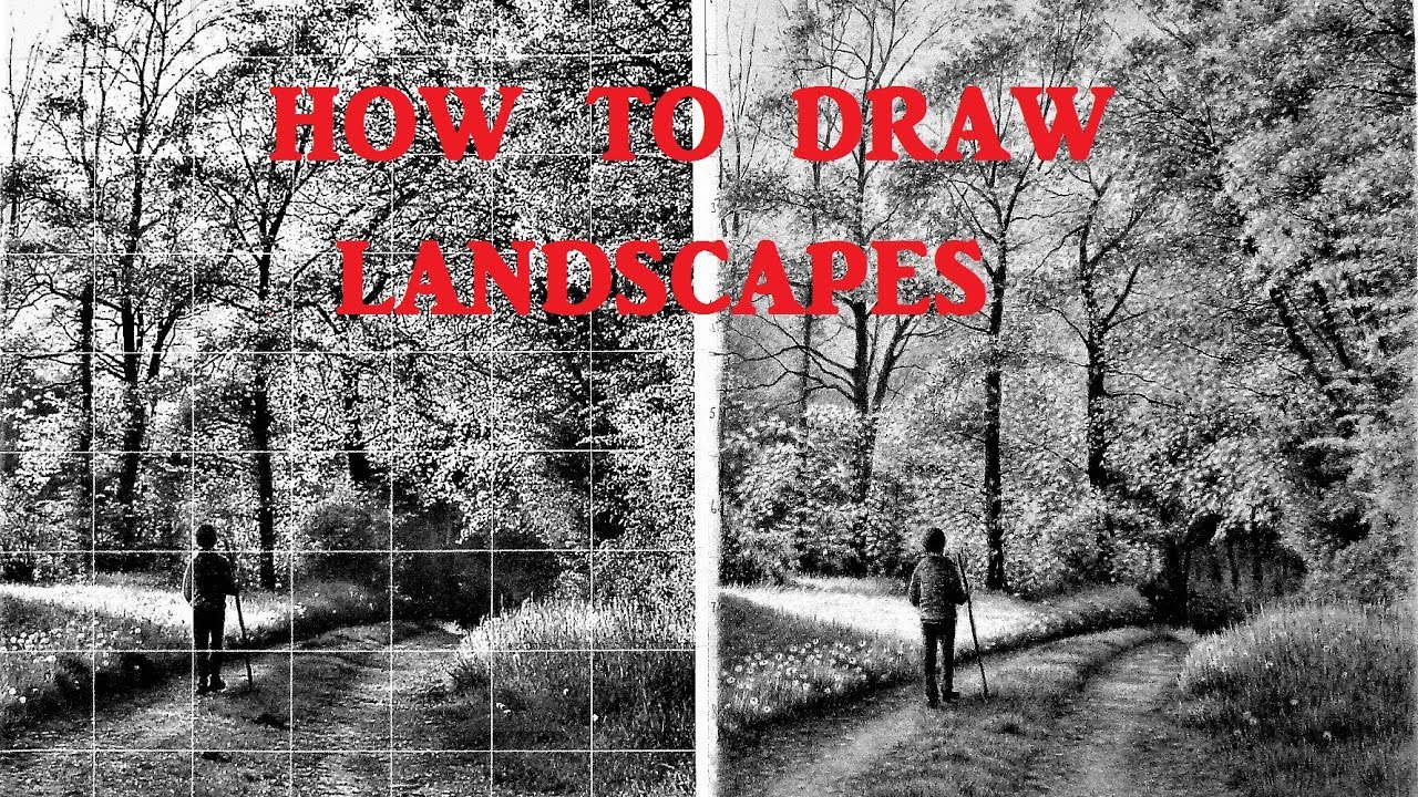 How to Draw Landscapes With Graphite Pencils Using a Photograph and the Grid Method