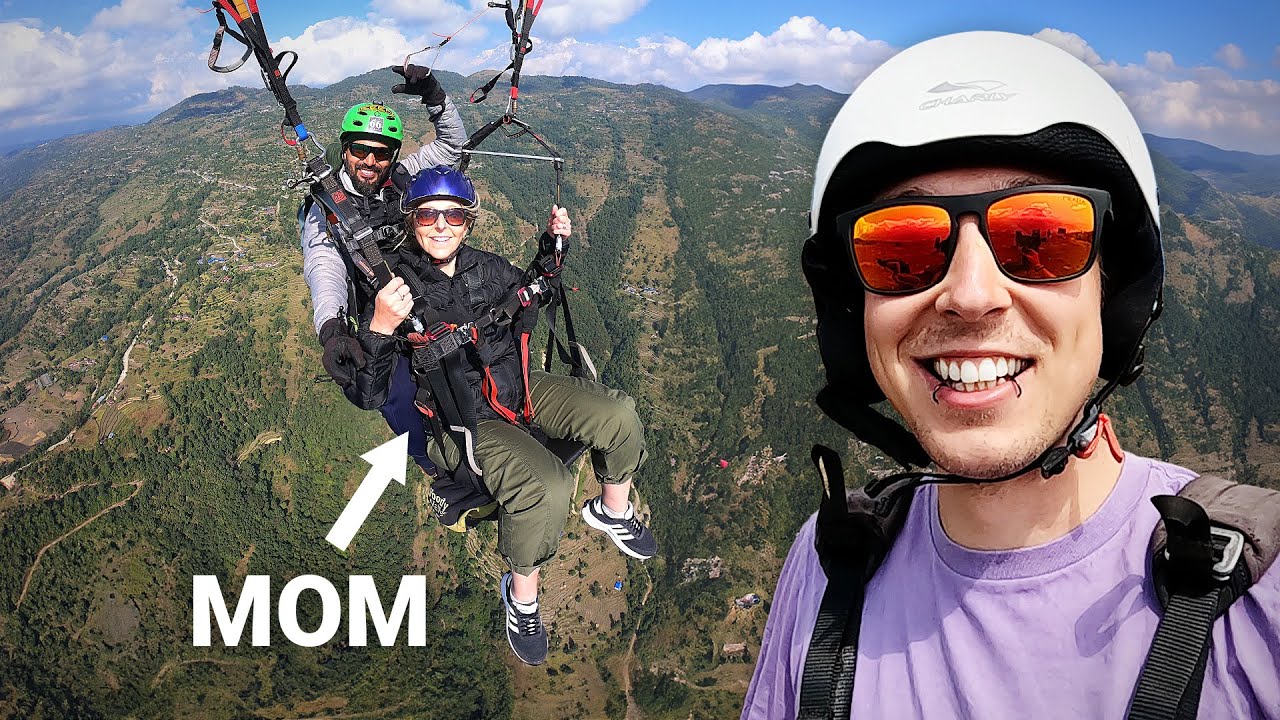 I Took Mom Paragliding in Nepal! 🇳🇵