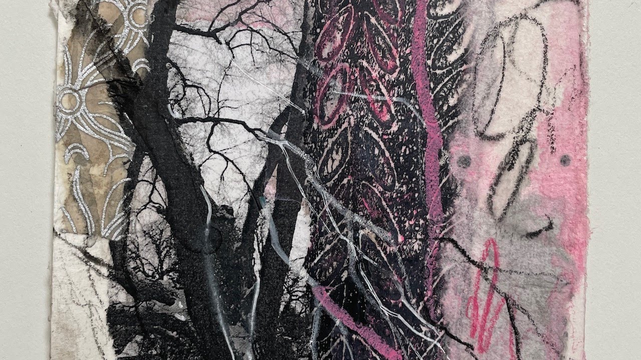 Mixed-Media-Collagen-Technik auf Miniaturformaten mit Sumpfkalk und Wachs - Teil 9