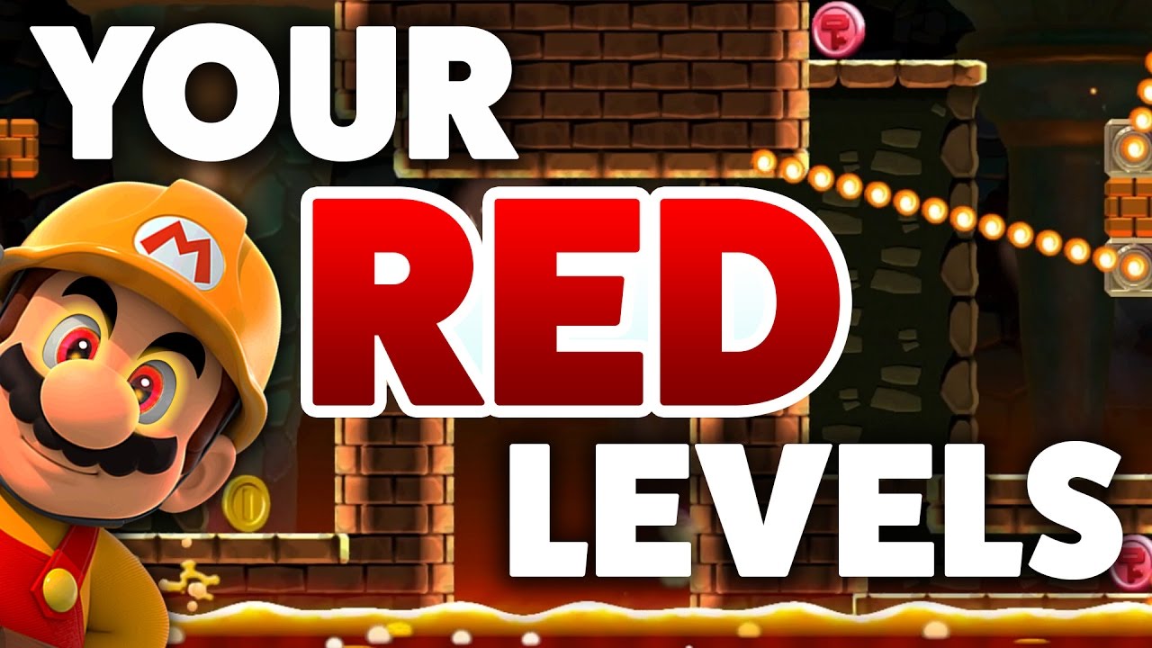 Super Mario Maker - RED LEVELS! - Creation Challenge [#1]