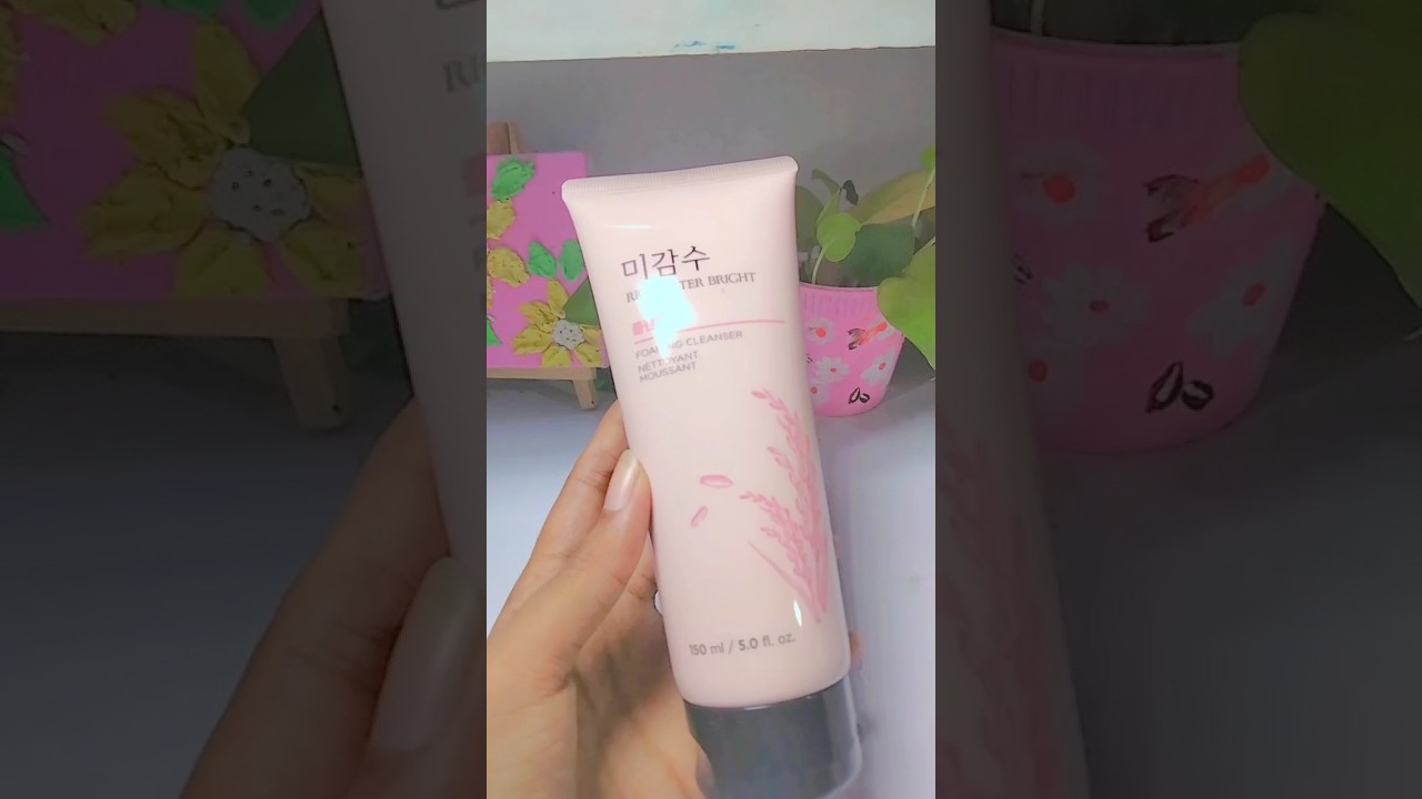 the face shop rice water bright cleansing foam✂️ #asmr #unboxing