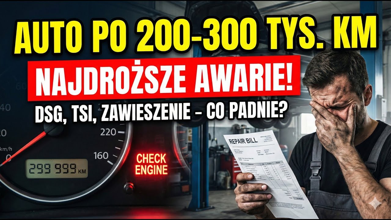 Samochód po 200 - 300 tys. km: Drugie życie czy ŚMIERĆ? Najczęstsze USTERKI! (DSG, TSI, Hybrydy)