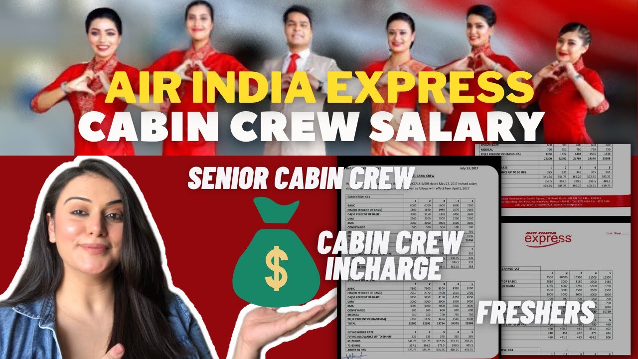Cabin Crew Salary In Air India Express| Cabin crew salaries in India| Freshers & Experienced crew