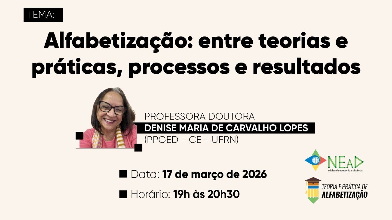 Aula inaugural da Especialização em Teoria e Prática de Alfabetização