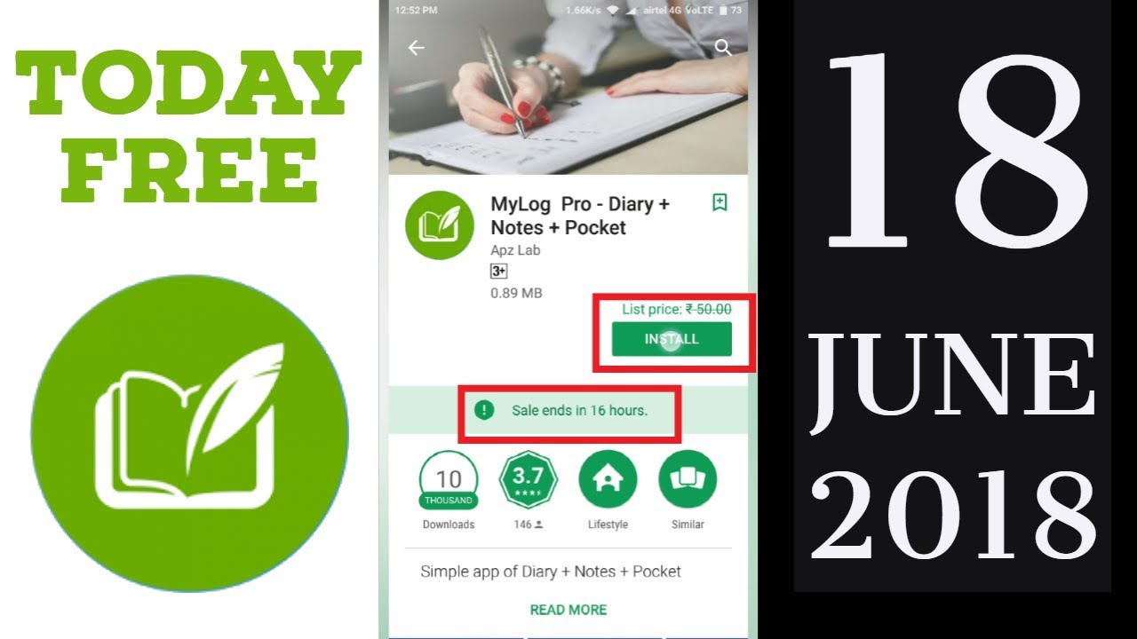 MyLog Pro - Diary + Notes + Pocket (TODAY FREE)