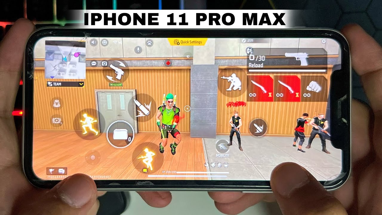 Тестирование игрового процесса iPhone 11 Pro Max и Sensi | Ручная камера iPhone 11 | Free Fire