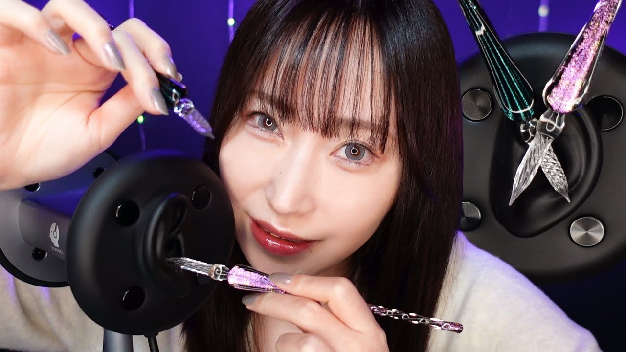 【ASMR】ずっーと最強刺激‼️ゴリッゴリのガラスペン耳かきオンリー【No mouth sounds】
