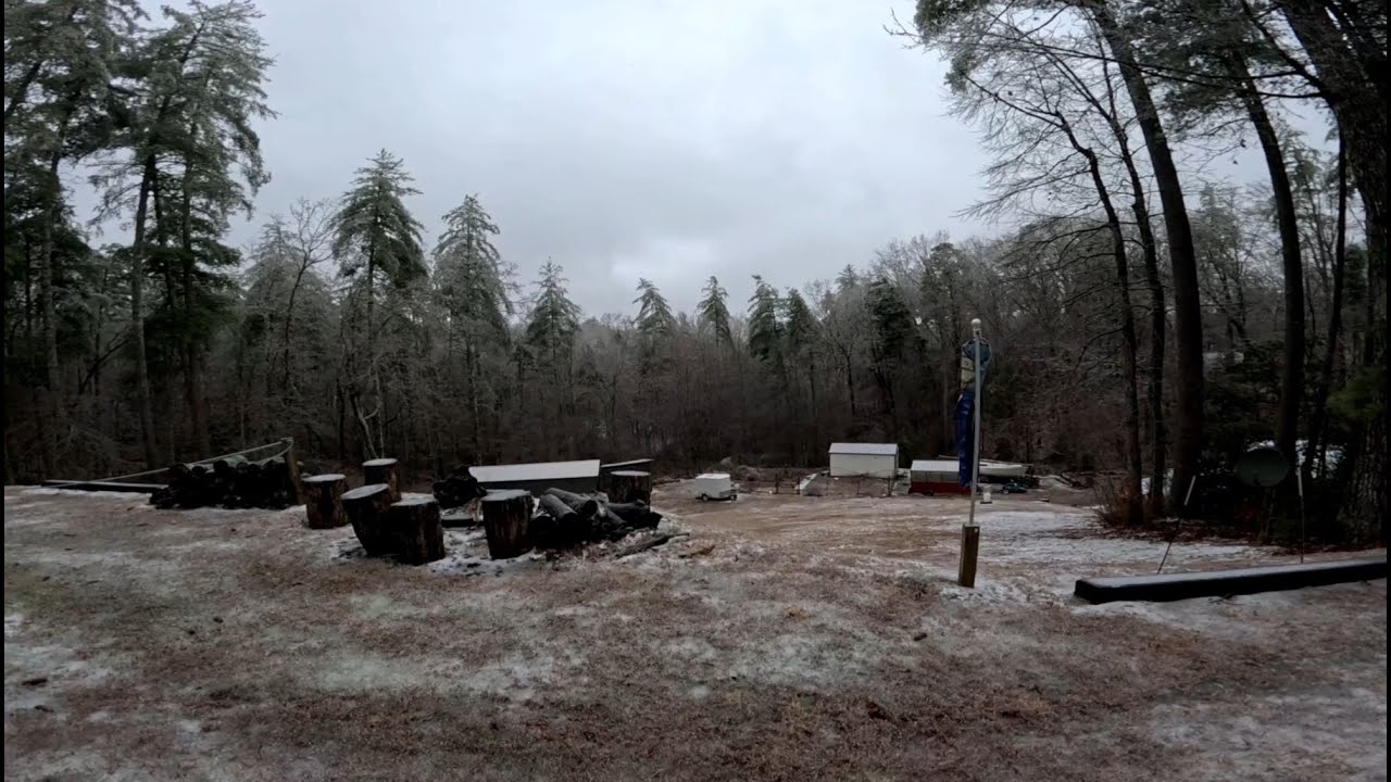 Slush ice downpour & aftermath. Winter storm Fern. January, 2026.