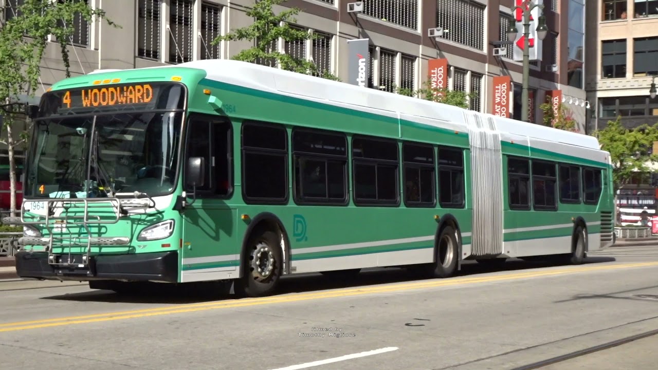Buses in Detroit, Michigan, USA 2021