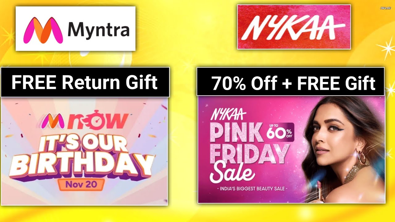 FREE Return Gift ll Myntra Mnow Birthday ll Nykaa Pink Friday Sale 2025 l Nykaa Coupon code 2025