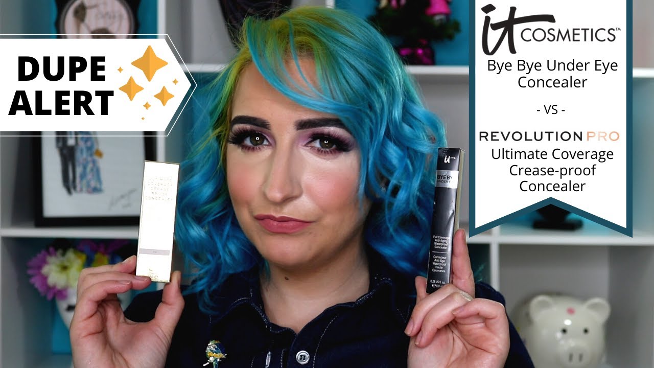 DUPE ALERT - IT Cosmetics BYE BYE UNDER EYE concealer vs Revolution Pro concealer | Kirby Rose