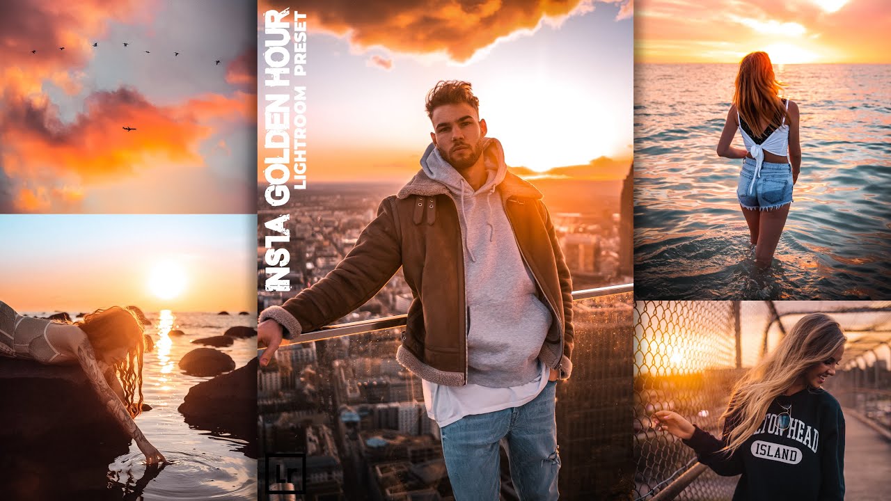 Insta Golden Hour - Lightroom presets | golden hour presets | sunset presets | golden hour filter
