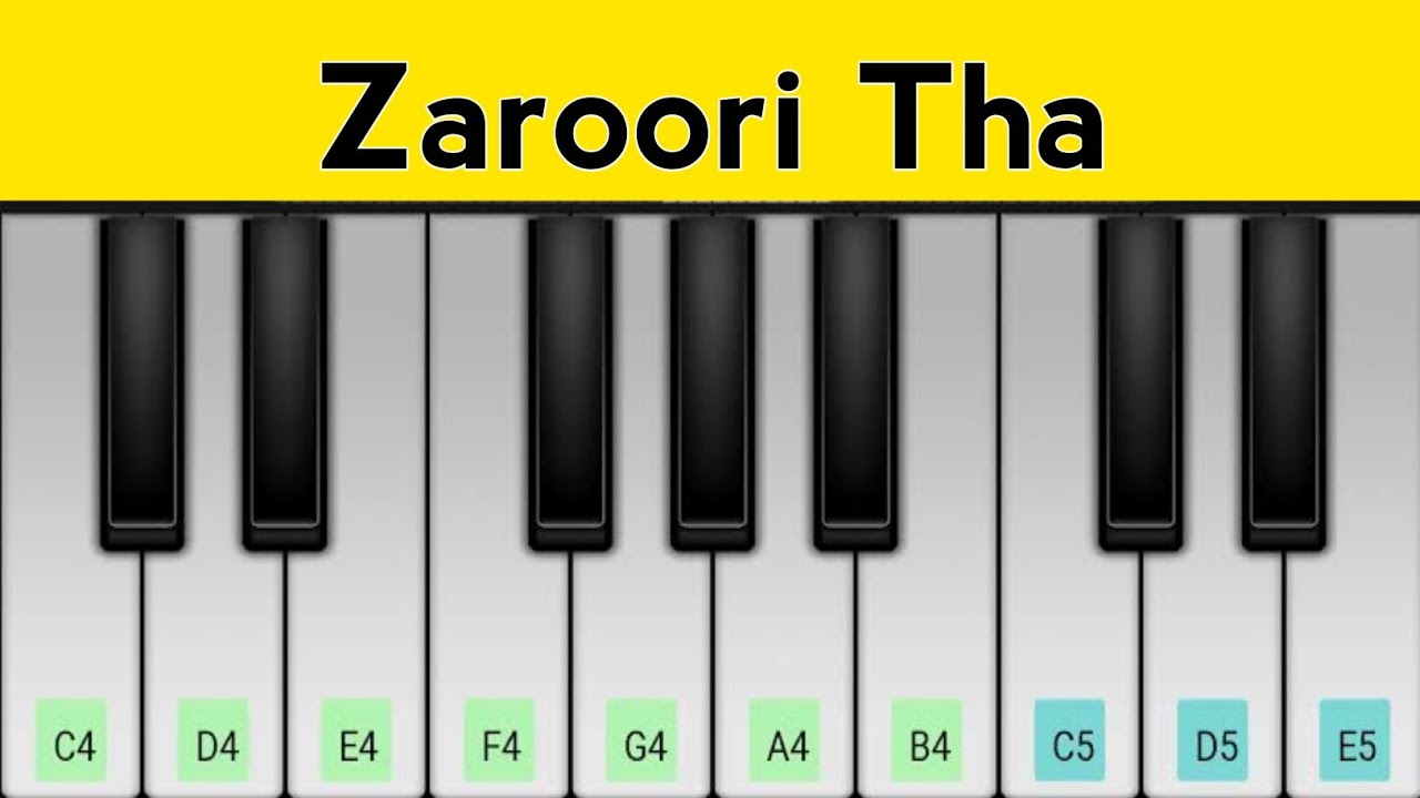 Zaroori Tha Piano Tutorial | Rahat Fateh Ali Khan