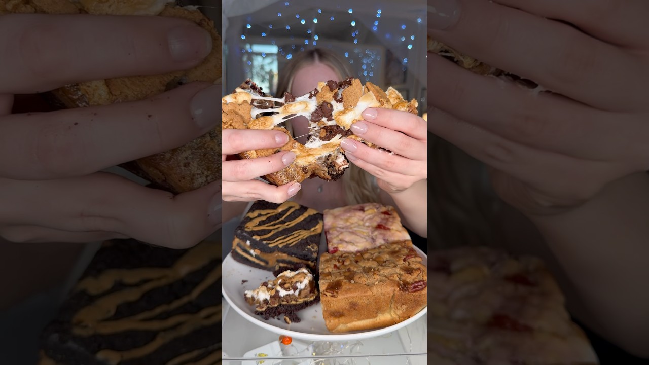 ASMR &bull; no talking mukbang - BEST buckeye brownies i&rsquo;ve EVER had! code: sarahjean to save you $$ 🤩