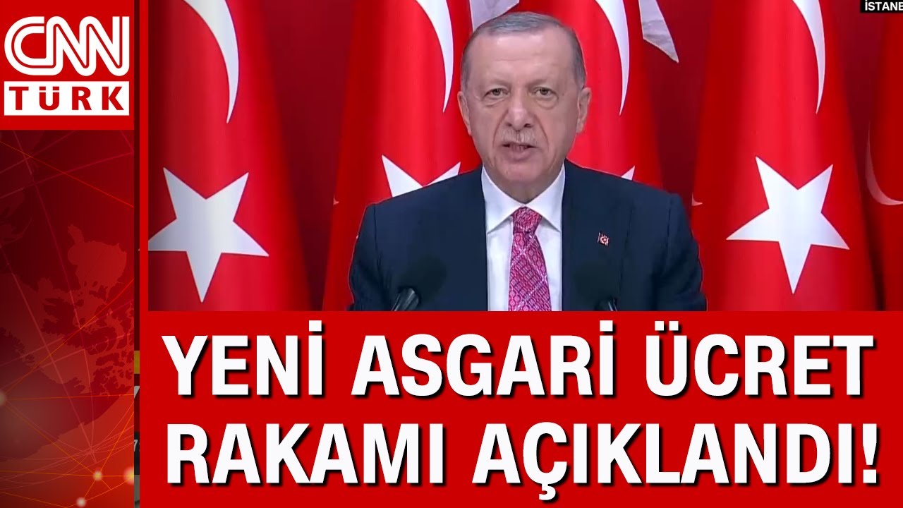 Asgari ücret belli oldu! Cumhurbaşkanı Erdoğan: 