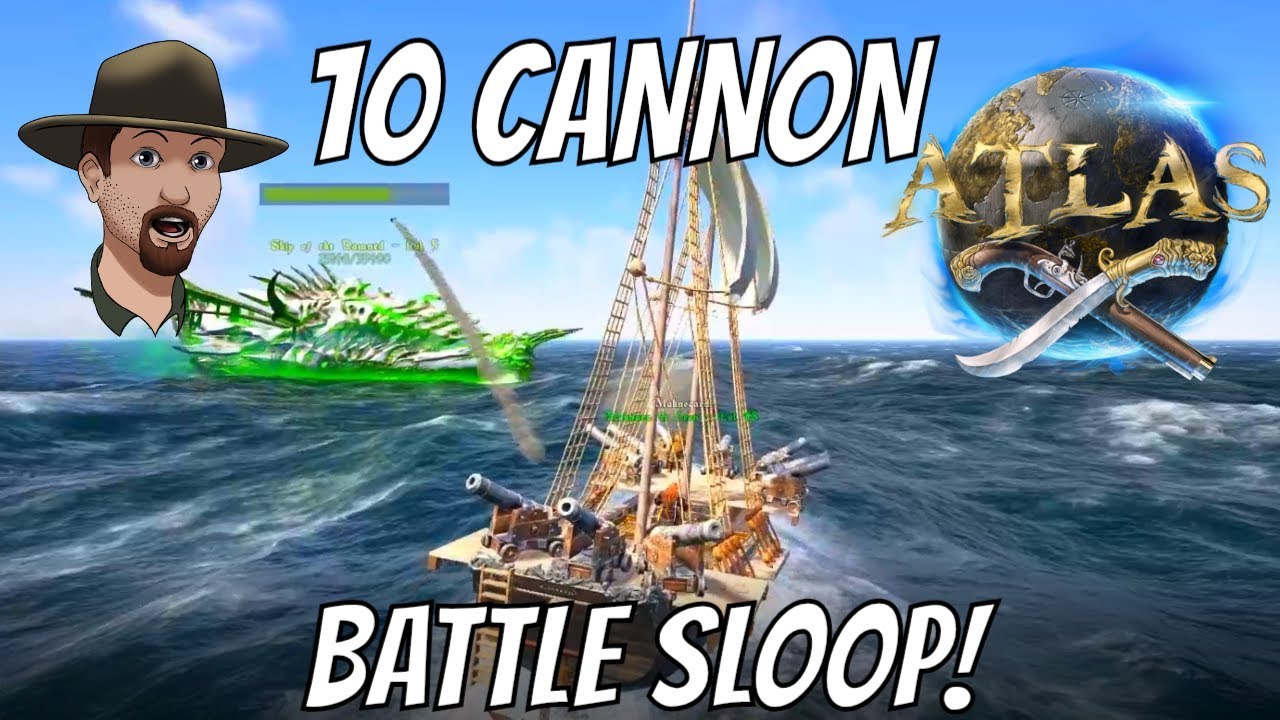 10 Cannon Battle Sloop VS SOD! ATLAS Ship Building Guide