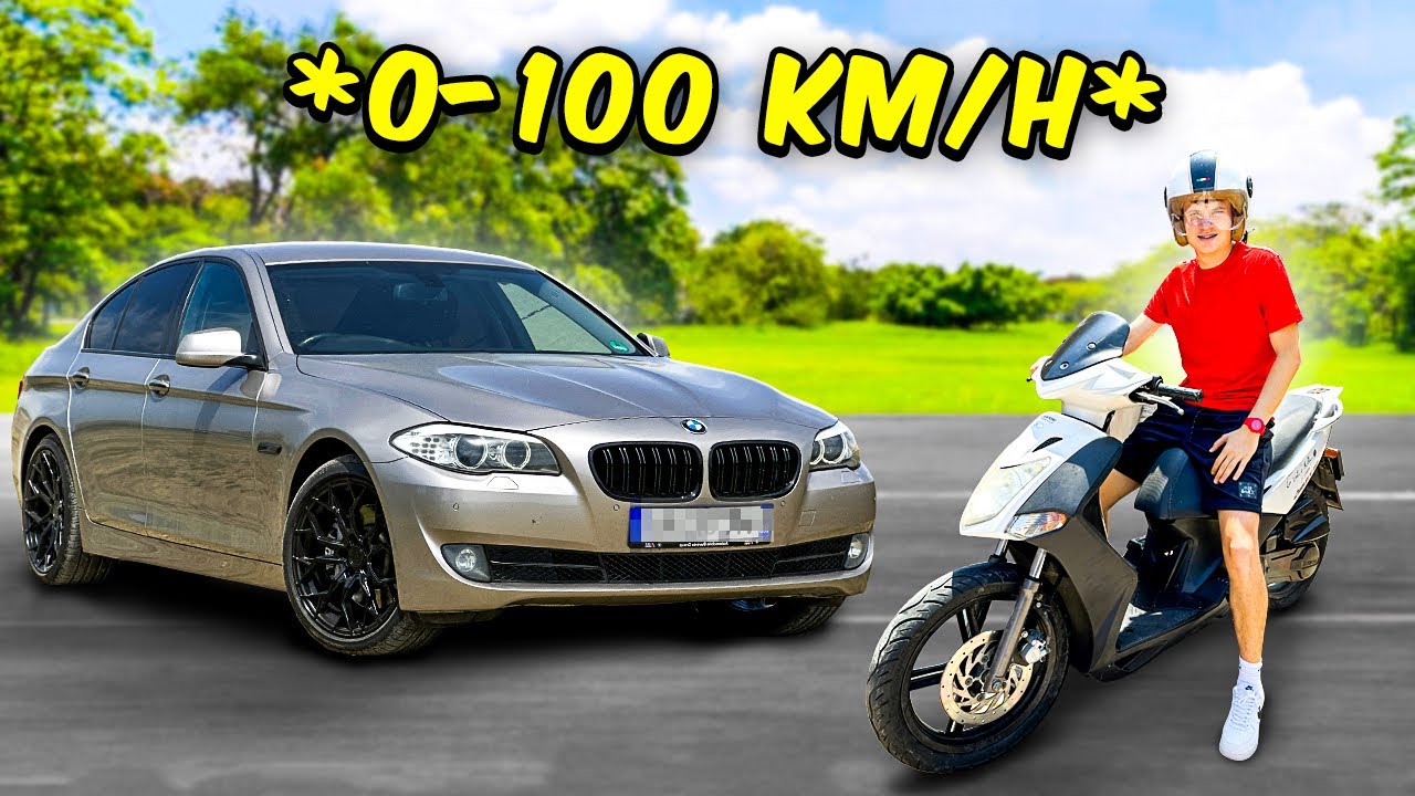 SCUTER VS BMW | DE LA 0 LA 100 KM/H **S-A STRICAT 🤦🏻‍♂️**