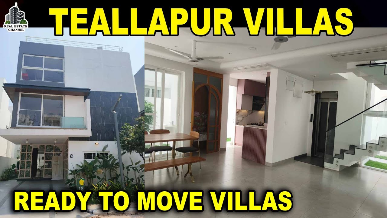 Tellapur Ready To Move Gated Comunity Triplex Villa | Villas Sale At Tellapur #villas #tellapur