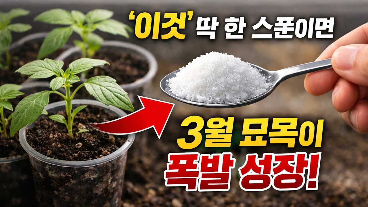비료는 이제 그만! '이것' 딱 한 스푼이면, 3월 묘목이 미친듯이 자랍니다 🌱