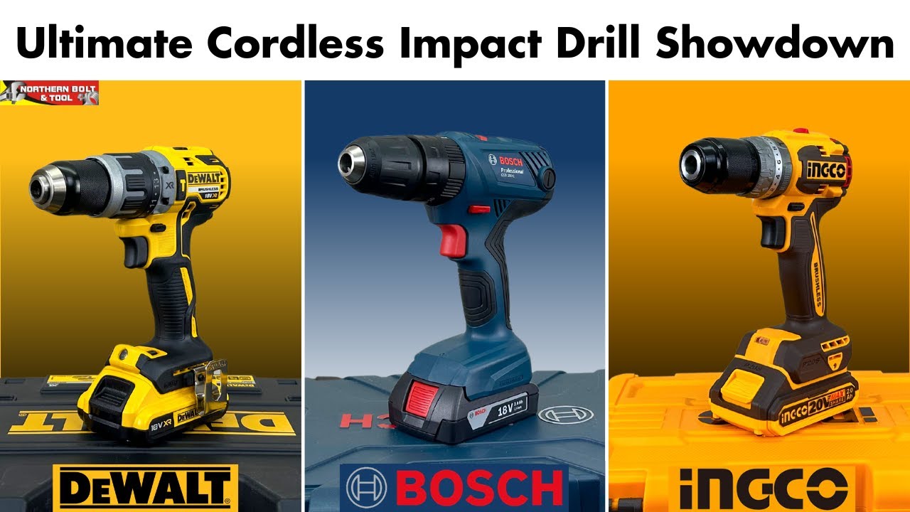 Решающее противостояние аккумуляторных ударных дрелей: Bosch, DeWalt и Ingco