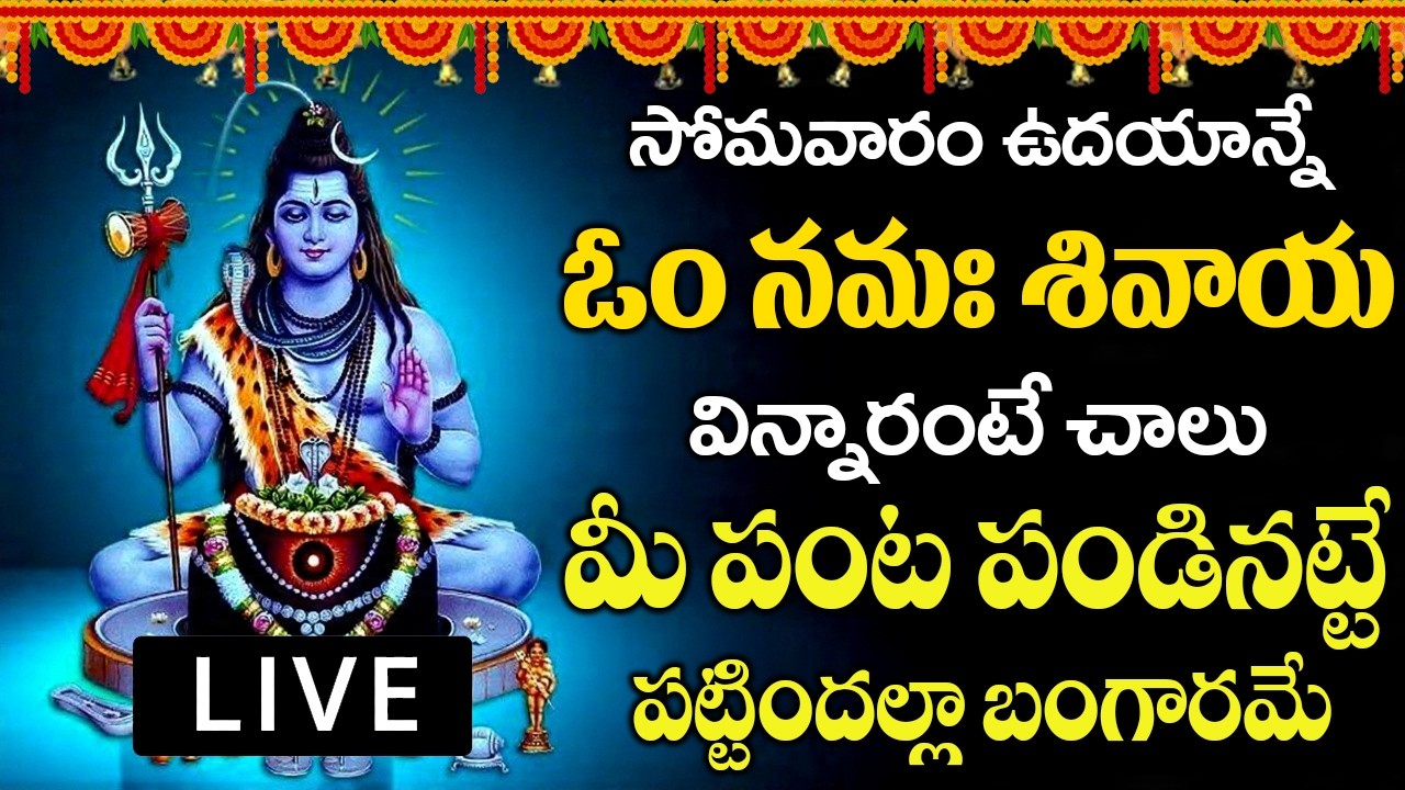 సోమవారం ఉదయాన్నే ఓం నమఃశివాయ వింటే మీ పంట పండినట్టే పట్టిందల్లా బంగారమే | om namah shivaya