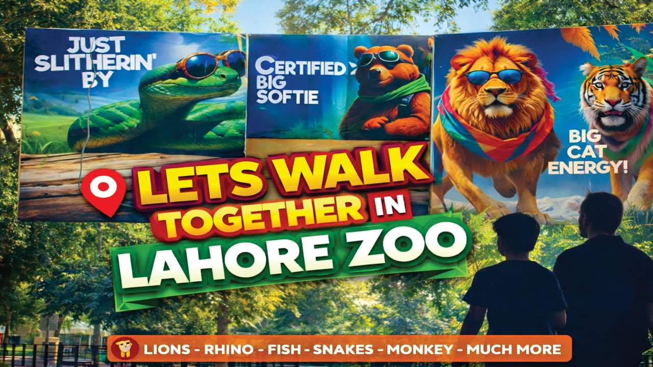 LETS WALK TOGETHER IN LAHORE ZOO | LIONS | RHINO | FISH | SNAKES | MONKEY | MUCH MORE