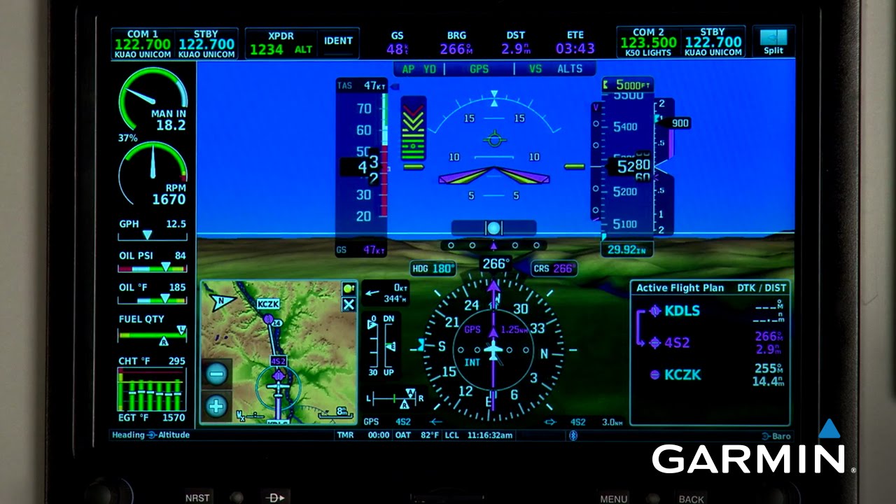 Garmin G3X Touch: использование системы AOA