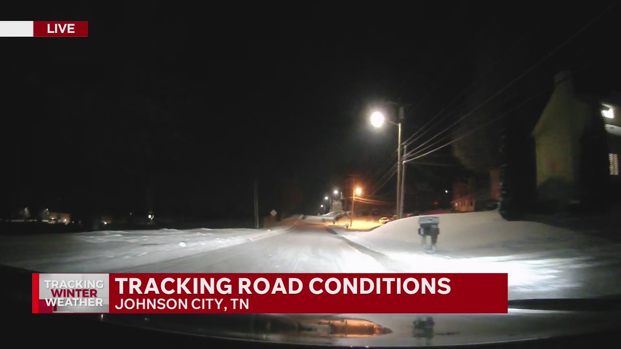 Tracking Monday road conditions in Johnson City