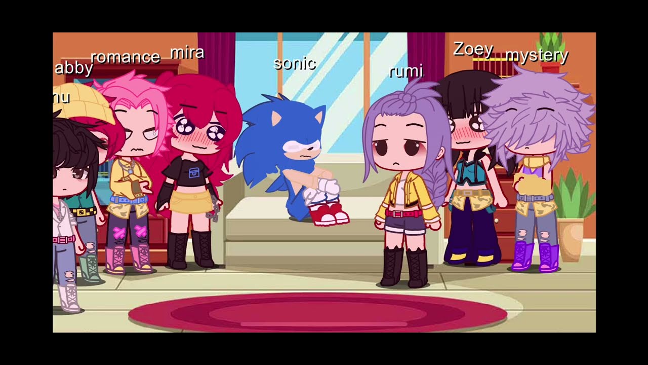 Sonic teleports to k-pop demon hunters//k-pop demon hunters&sonic the hedgehog//Gacha Lemon🍋