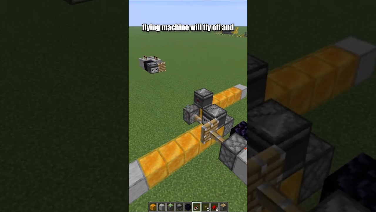Honey Blocks Instead of Slime Blocks!  #minecraft #minecraftshorts #minecrafttutorial #shorts