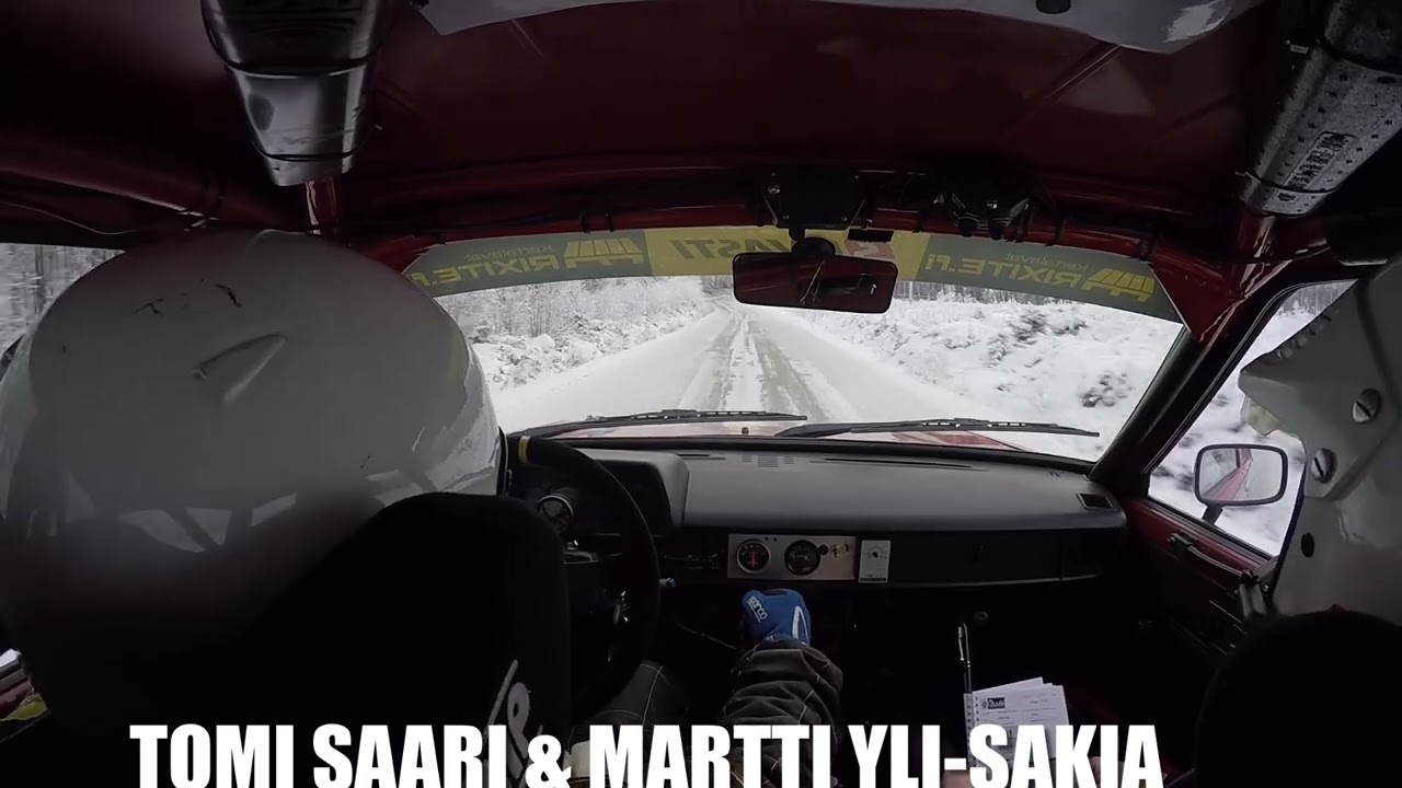 Historic Tuuri Ralli 7.2.2026 ek1 in-car Tomi Saari & Martti Yli-Sakia