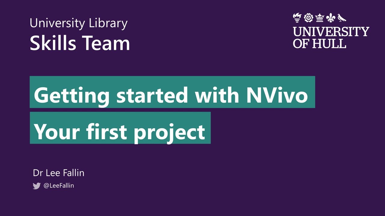 03   Your first project [NVivo Release 1]