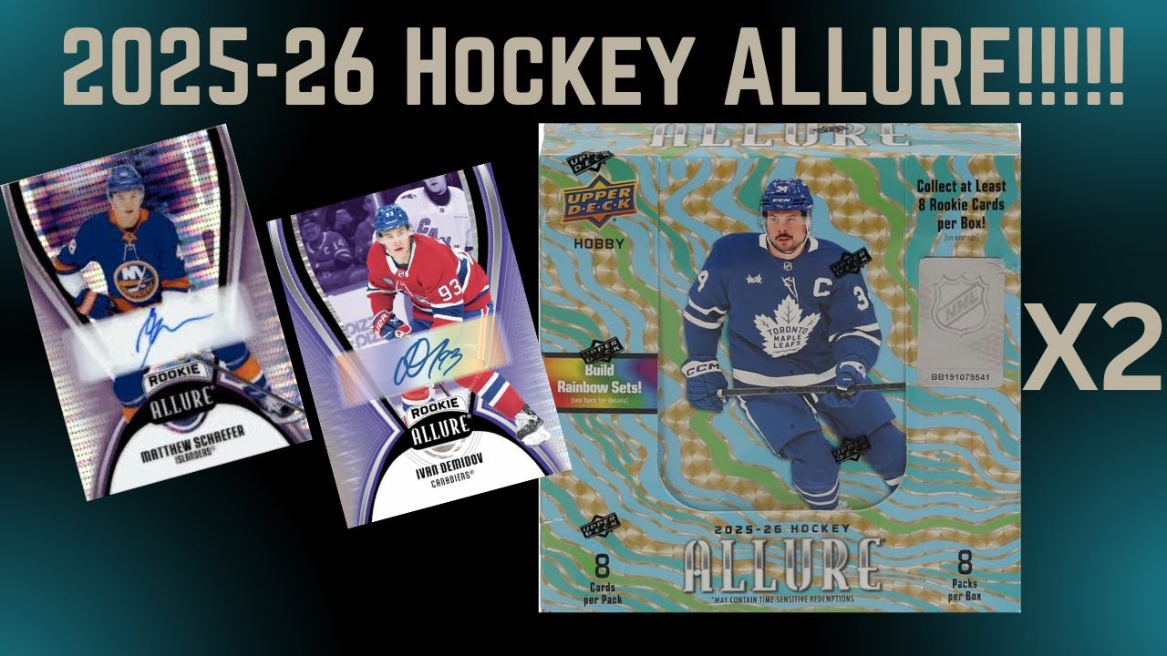 🏒🔥2025-2026 Upper Deck ALLURE Hockey Hobby Box — Распаковка двух коробок с хоккейными принадлежно...