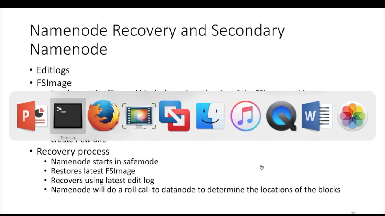HDFS - Namenode Recovery (role of editlogs, fsimage and secondary namenode)