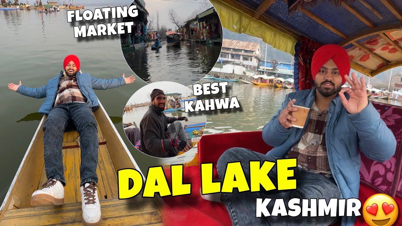 Dal Lake main ₹10,000/- ka Kashmiri Kahwa Piya😋Day-1 in Kashmir ( Srinagar )❤️