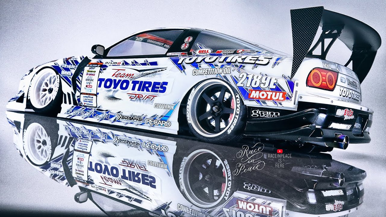 180SX GP SPORTS Team TOYO TIRES White Style Yokomo RC Car Body Shell