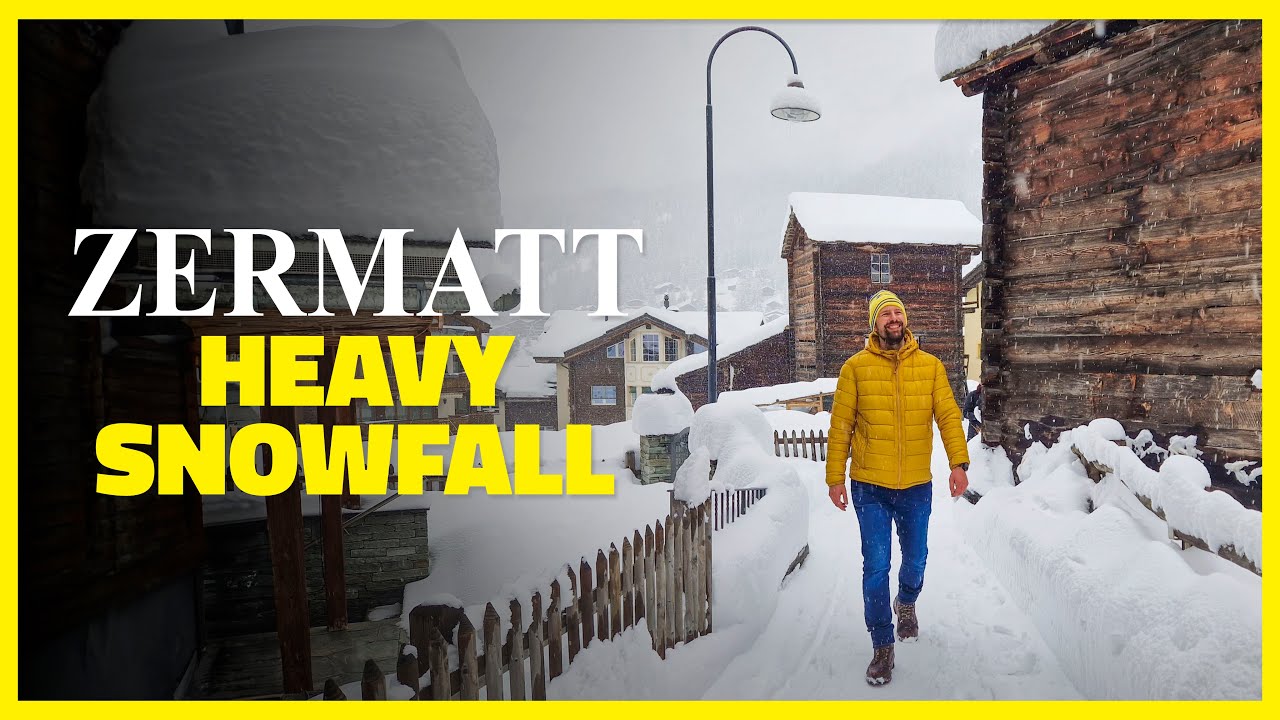 Zermatt Winter Wonderland at HEAVY SNOWFALL – BETTER than you THOUGHT! Sunnegga, Chez Vrony, Village