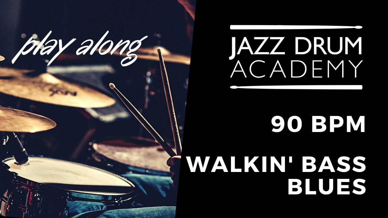 Drumless track - walkin' bass blues (90 BPM)