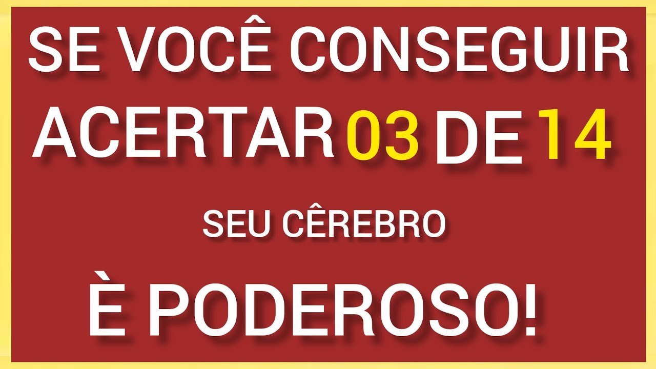 💥 Só 1% Consegue Acertar 3/14! Você é um Gênio? 🧠🔥