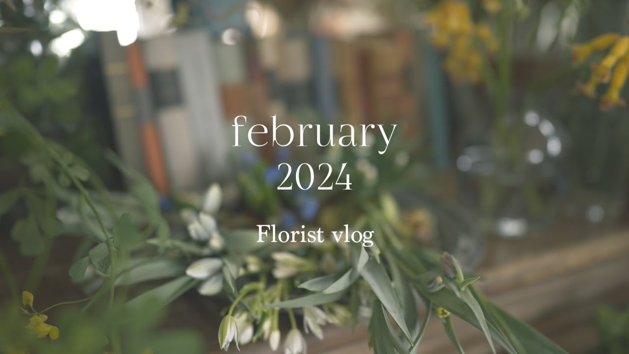 Florist vlog  2024.02    花屋の日常　パン屋さんでPOPUP　/　球根アレンジレッスン