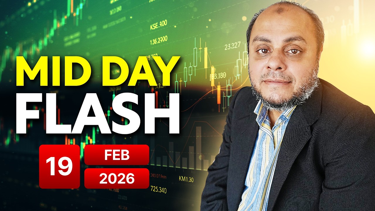 Midday Flash | 19 Feb 2026 | PSX Bloodbath: 6,682 Points Minus! | PSX