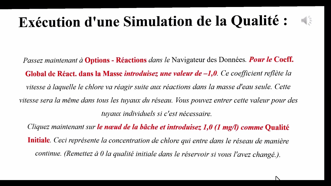 Exécution d'une Simulation de la Qualité